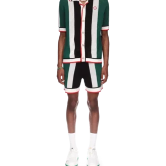 Gestreiftes Mesh-Hemd