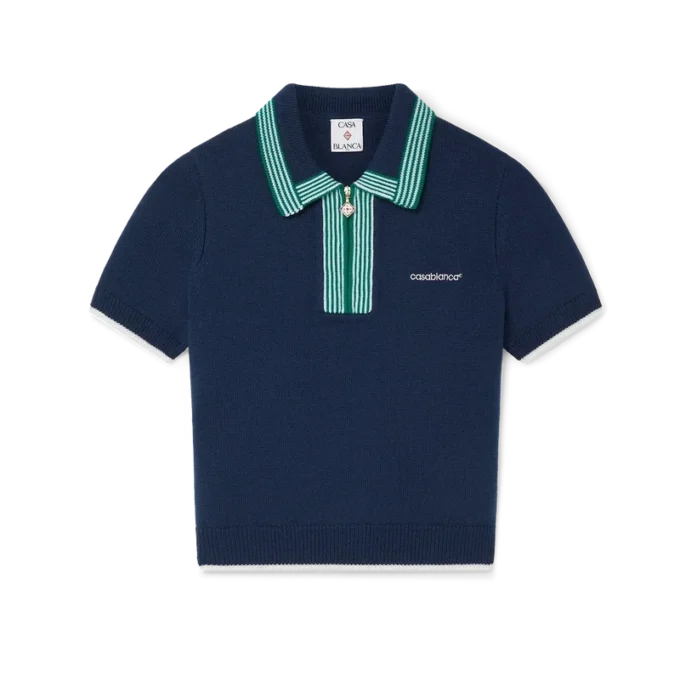 Gestricktes Tennis-Poloshirt