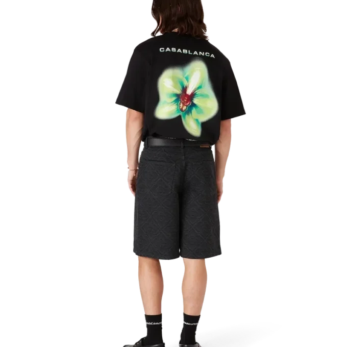 Glitch Orchid Oversized-T-Shirt mit kurzen Ärmeln