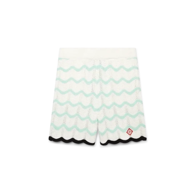 Gradient Wave Baumwoll-Häkel-Shorts Gradient Wave Baumwoll-Häkel-Shorts