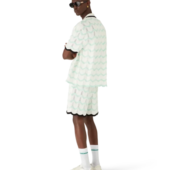 Gradient Wave Baumwoll-Häkel-Shorts Gradient Wave Baumwoll-Häkel-Shorts