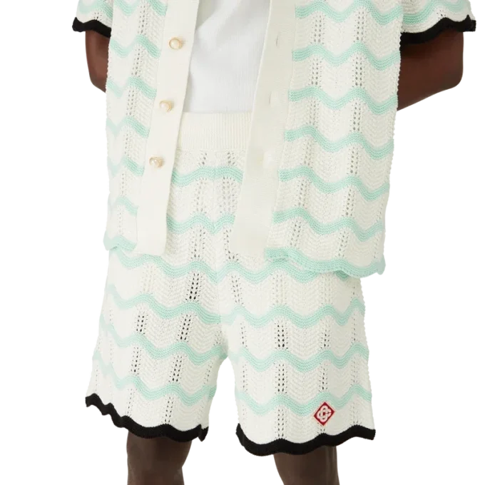 Gradient Wave Baumwoll-Häkel-Shorts Gradient Wave Baumwoll-Häkel-Shorts