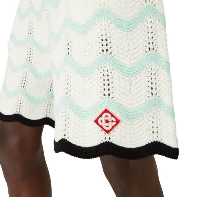 Gradient Wave Baumwoll-Häkel-Shorts Gradient Wave Baumwoll-Häkel-Shorts