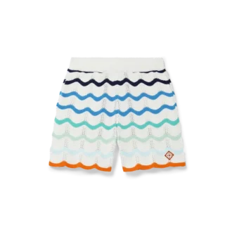Gradient Wave Crochet Shorts