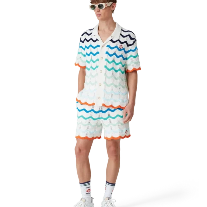 Gradient Wave Häkelhemd