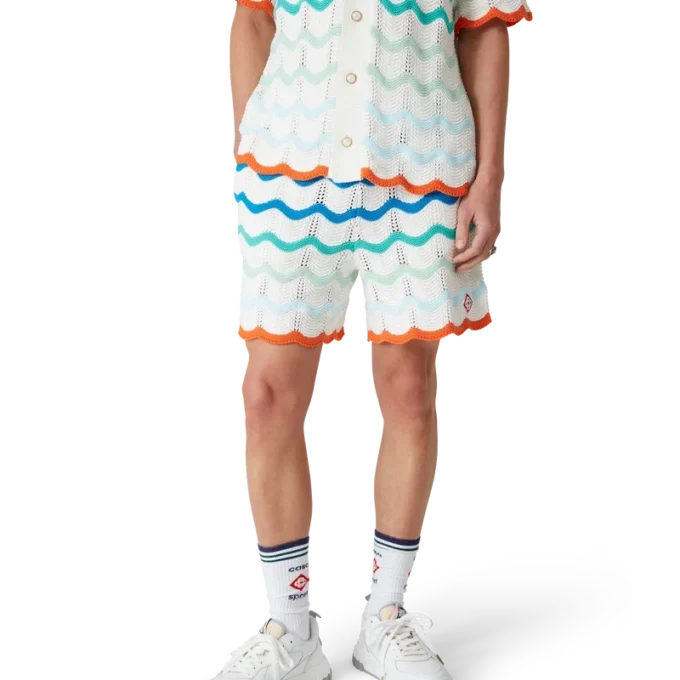 Gradient Wave Crochet Shorts Gradient Wave Crochet Shorts