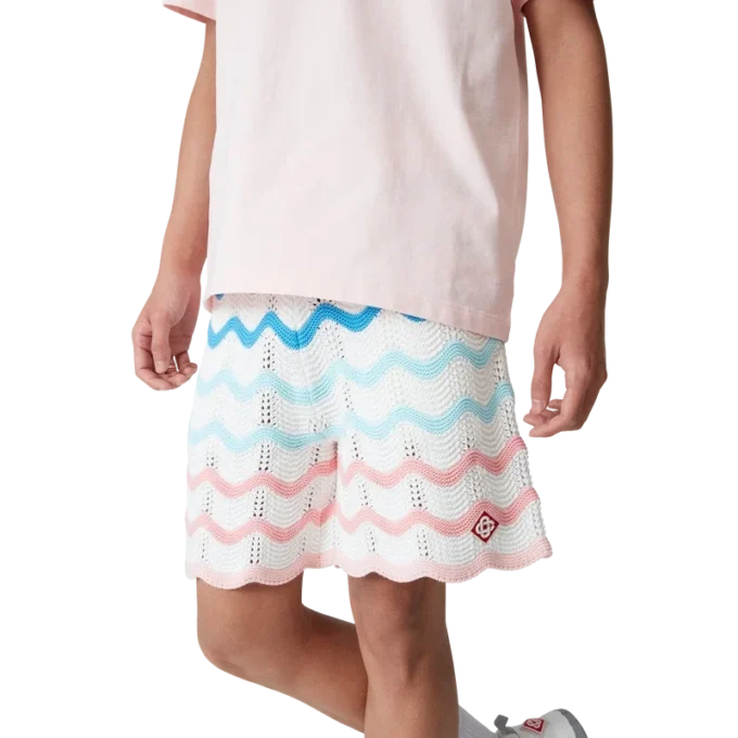 Gradient Wave Crochet Shorts