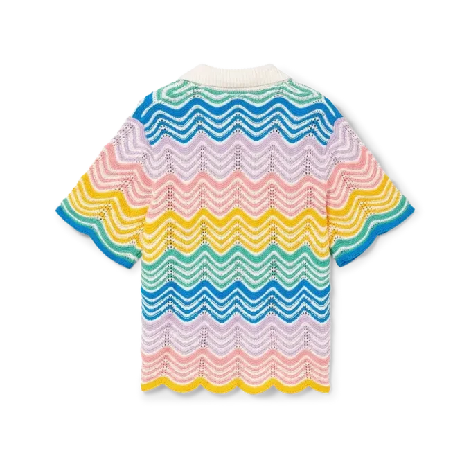 Gradient Wave Strickhemd