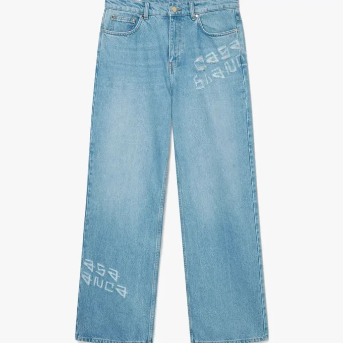 Graffiti-Jeans im Used-Look