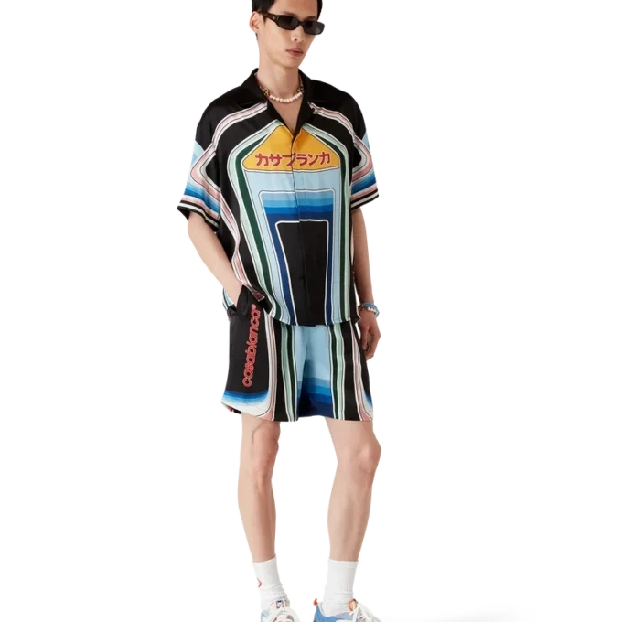 Graphic Mountain Seidenshorts