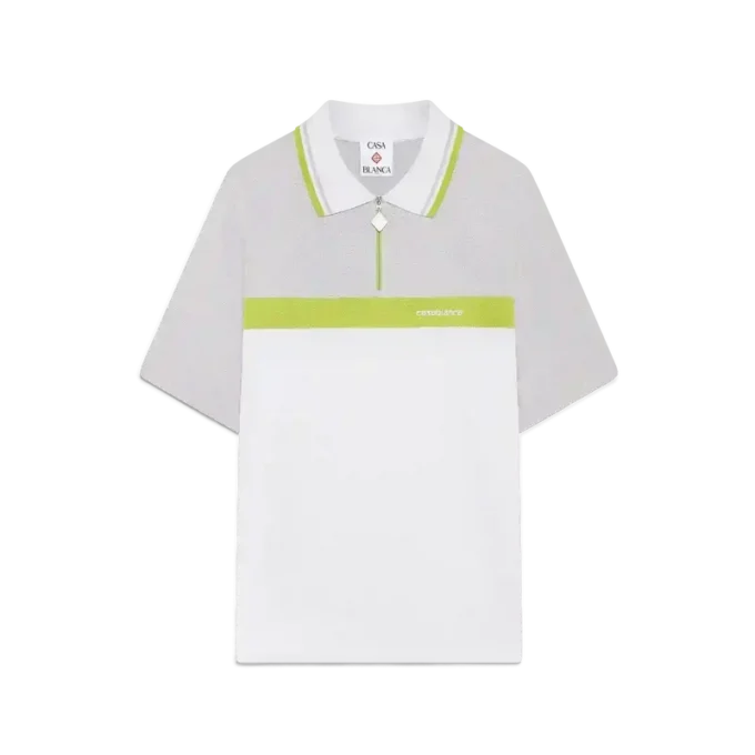 Graues Kurzarm-Poloshirt