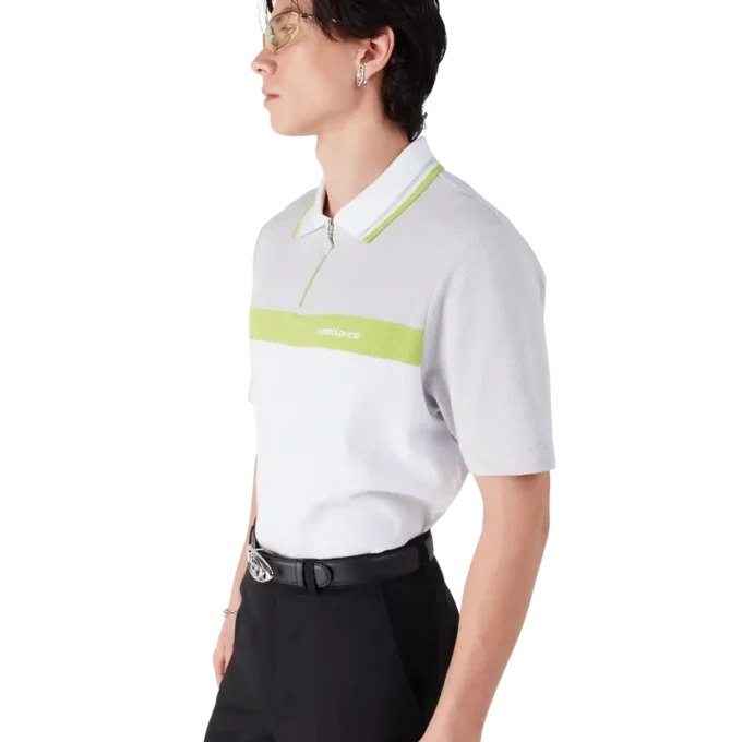Graues Kurzarm-Poloshirt