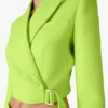 Grüne, maßgeschneiderte Jacke aus Krepp Grüne, maßgeschneiderte Jacke aus Krepp