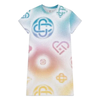 Halftone Logo T-Shirt-Kleid