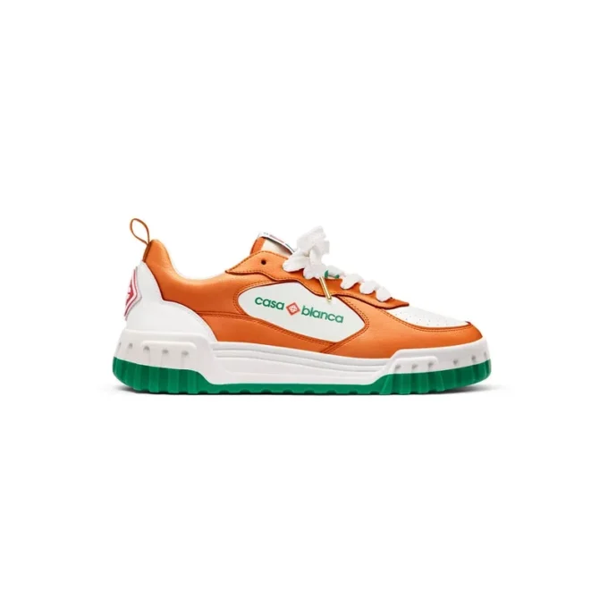 Herren Court Sneakers in Orange und Weiß