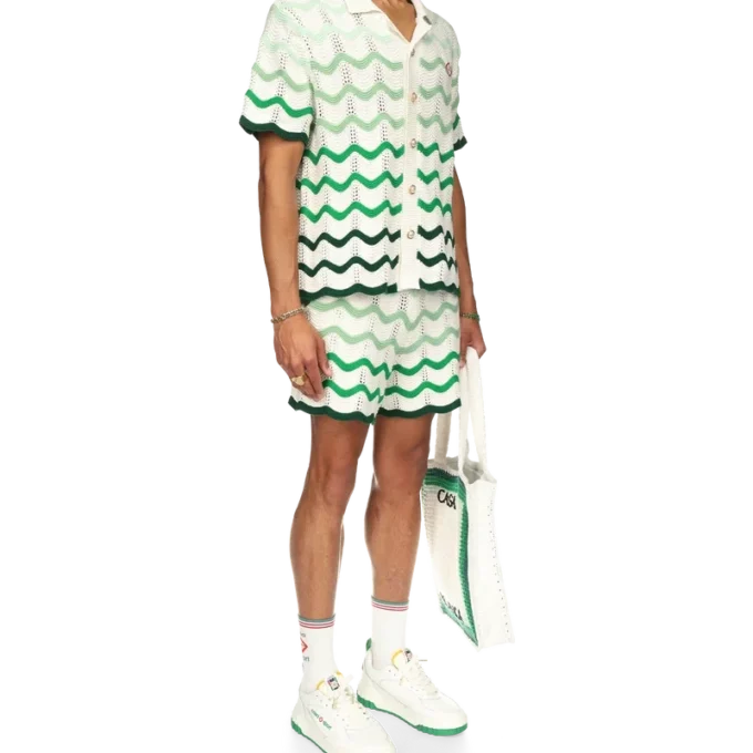 Häkel-Shorts mit wellenförmigem Farbverlauf Häkel-Shorts mit wellenförmigem Farbverlauf