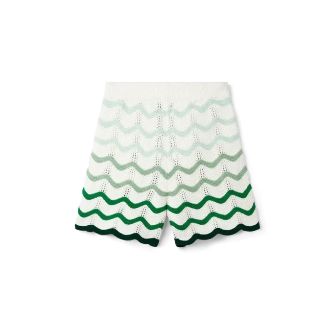 Häkel-Shorts mit wellenförmigem Farbverlauf