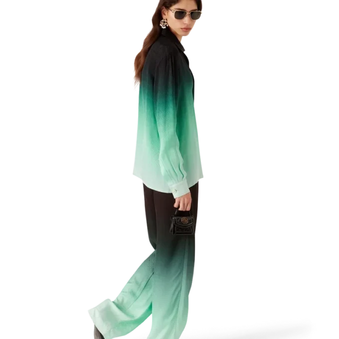 Hose aus Jacquard mit Farbverlauf Hose aus Jacquard mit Farbverlauf