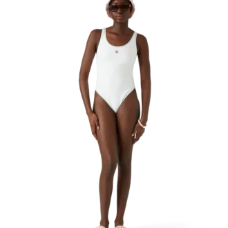 Jacquard-Monogramm-Badeanzug