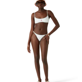 Jacquard-Monogramm-Bikini-Oberteil