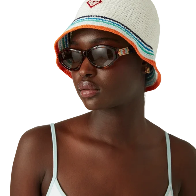 Jacquard-Monogramm-Bikini-Oberteil