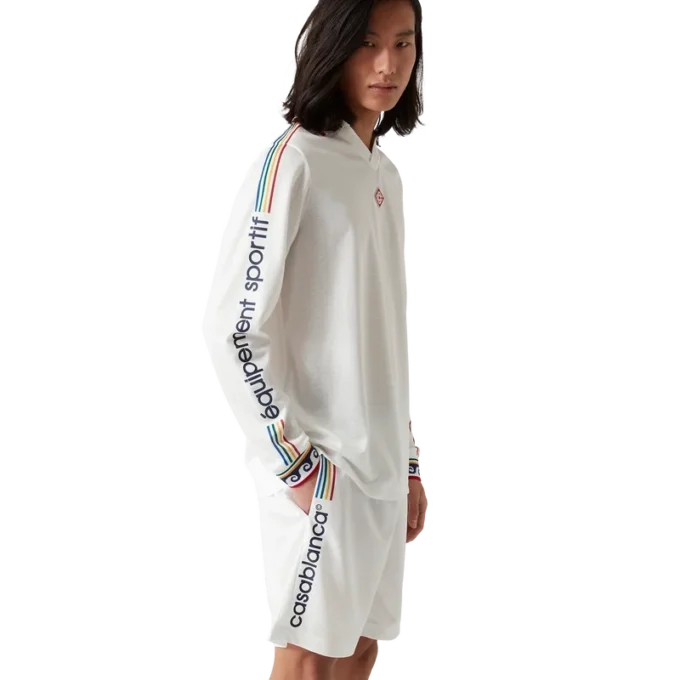 Jacquard-Monogramm-Fußball-Langarm-Hemd Jacquard-Monogramm-Fußball-Langarm-Hemd