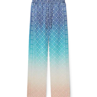 Jacquard-Seiden-Hose mit Farbverlauf