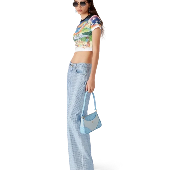 Jeans mit Kristallverzierung