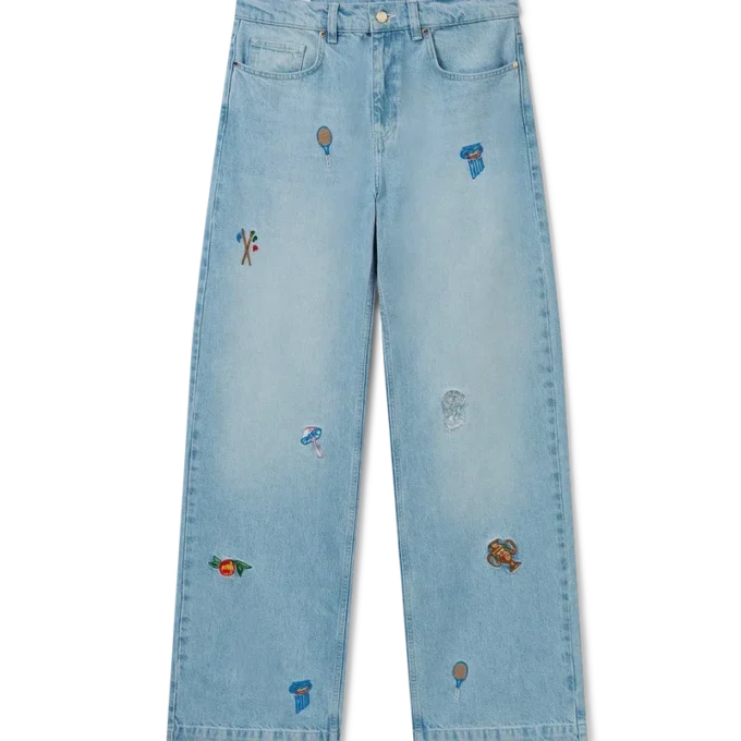 Jeans mit Stickmotiv Jeans mit Stickmotiv