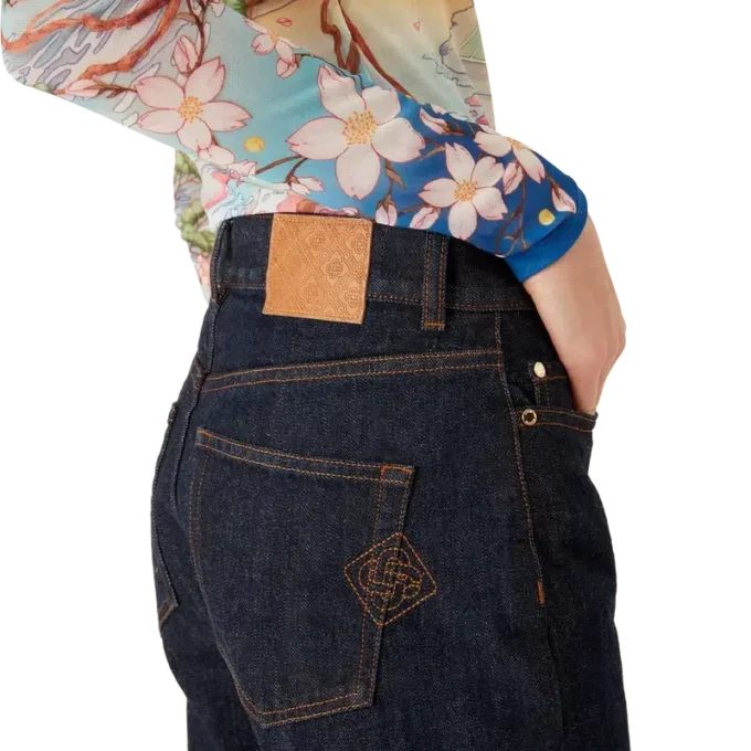 Jeanshemd mit Logo-Stickerei Jeanshemd mit Logo-Stickerei