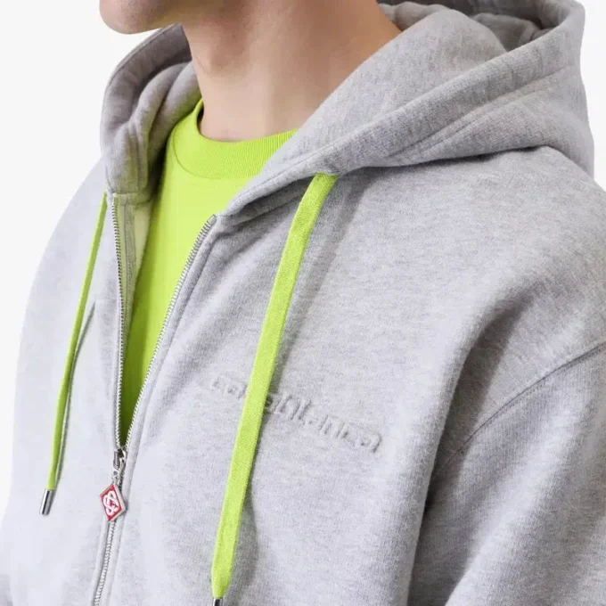 Kapuzen-Sweatshirt mit Reißverschluss aus Kaschmirmischung