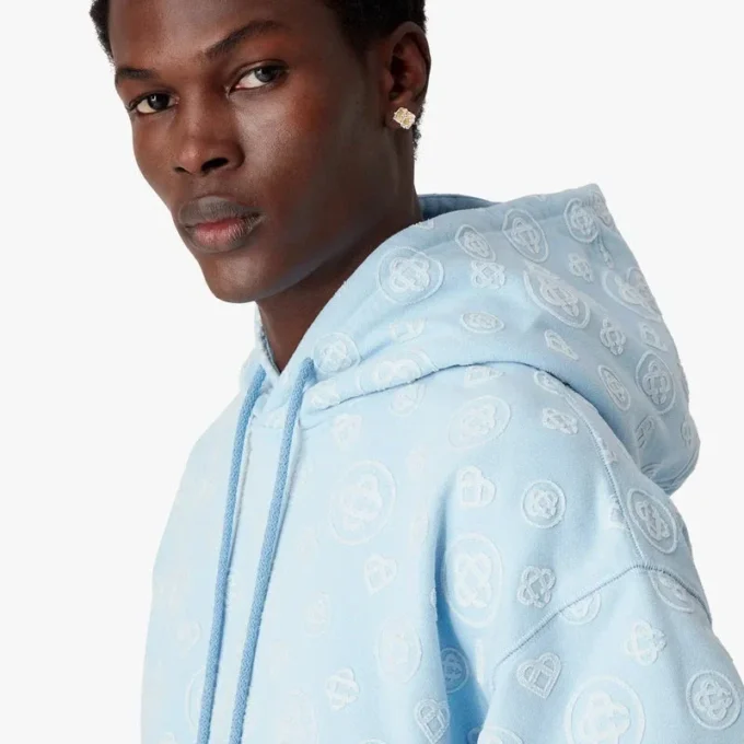 Kapuzenpullover mit Monogramm-Applikation