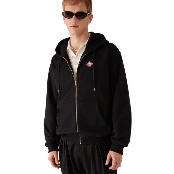 Kapuzenpullover mit Reißverschluss und Diamant-Logo