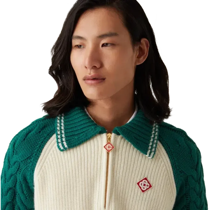 Kaschmir-Pullover mit Zopfmuster Kaschmir-Pullover mit Zopfmuster