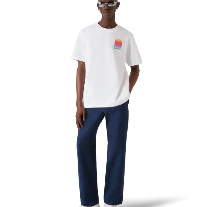 Kurzarm-T-Shirt mit Gradient-Square-Logo