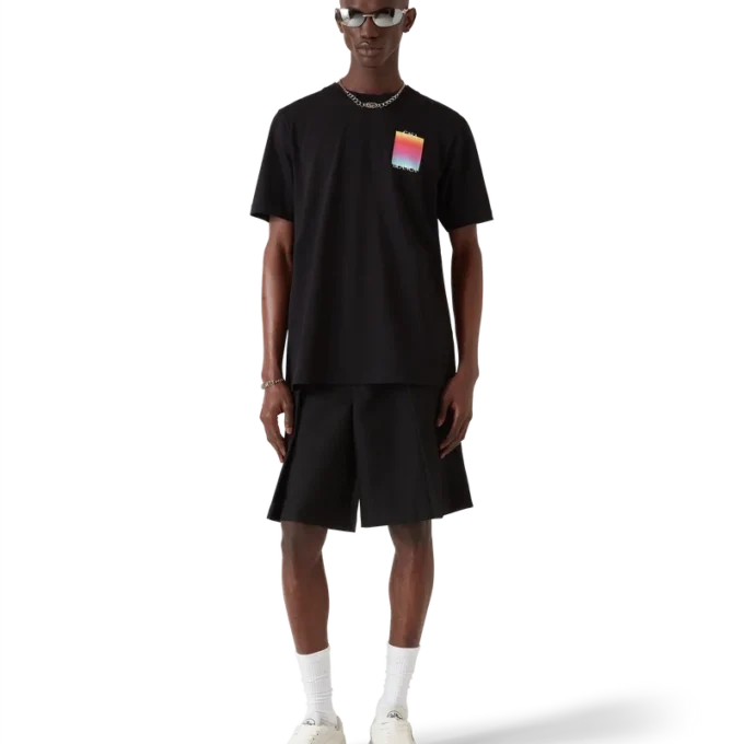 Kurzarm-T-Shirt mit Gradient-Square-Logo