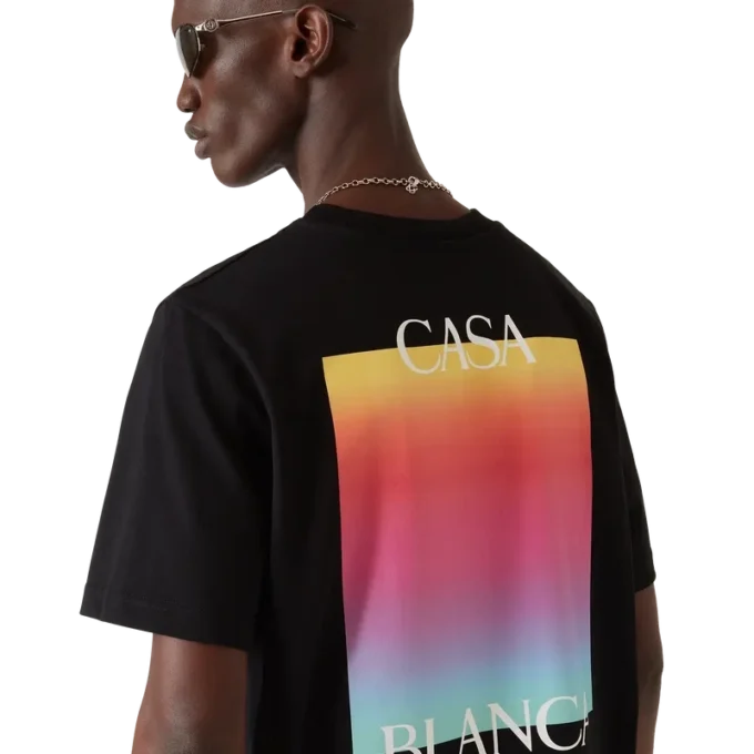 Kurzarm-T-Shirt mit Gradient-Square-Logo