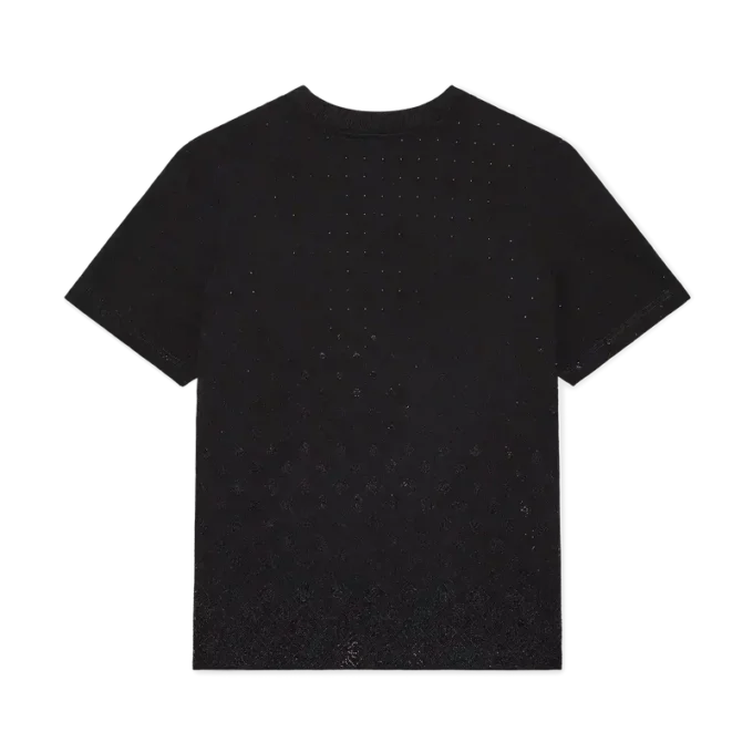 Kurzarm-T-Shirt mit Kristall-Monogramm-Logo