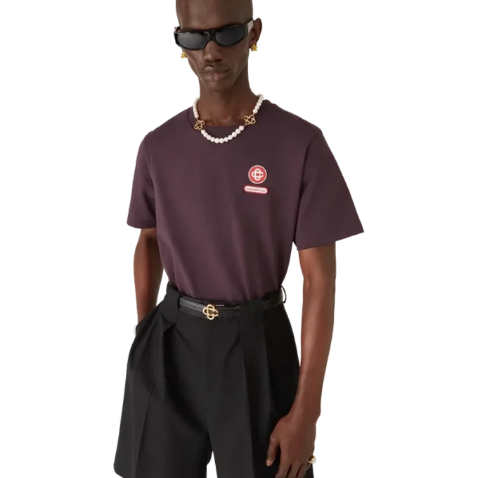 Kurzarm-T-Shirt mit Logo-Patch