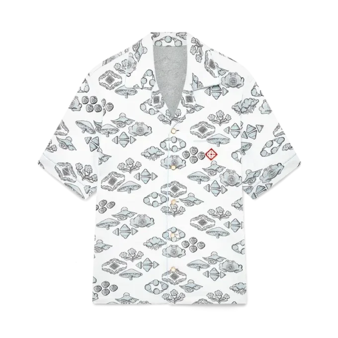 Kurzarmhemd mit Jacquard-Motiv