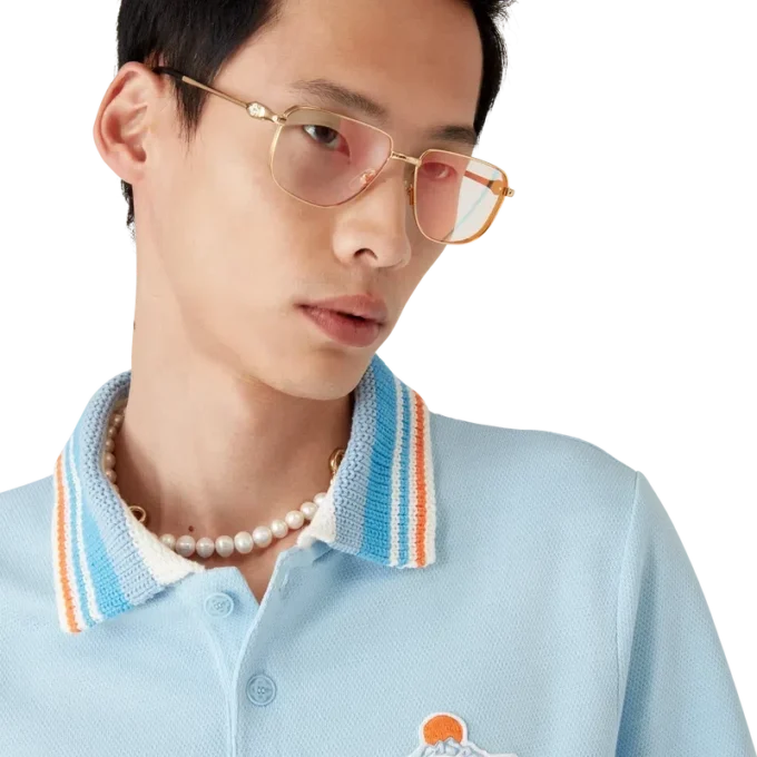 Kurzärmeliges Polohemd aus Strick-Piqué