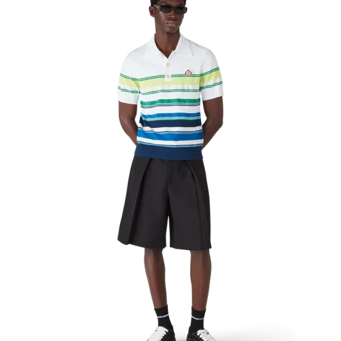 Kurzärmeliges Poloshirt mit Farbverlauf