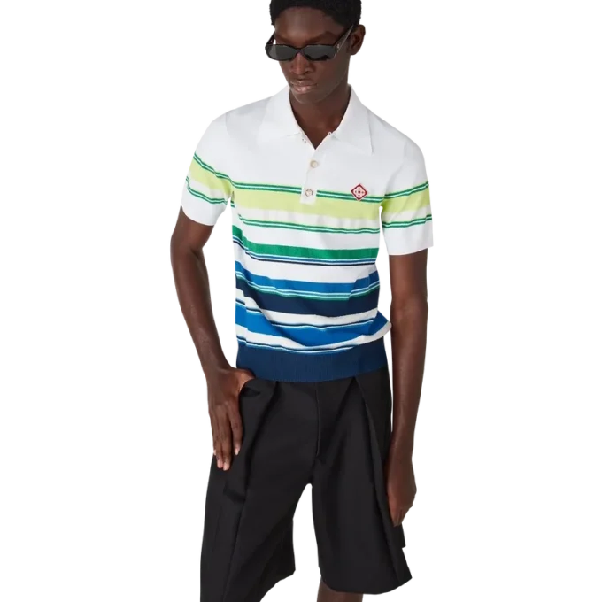 Kurzärmeliges Poloshirt mit Farbverlauf