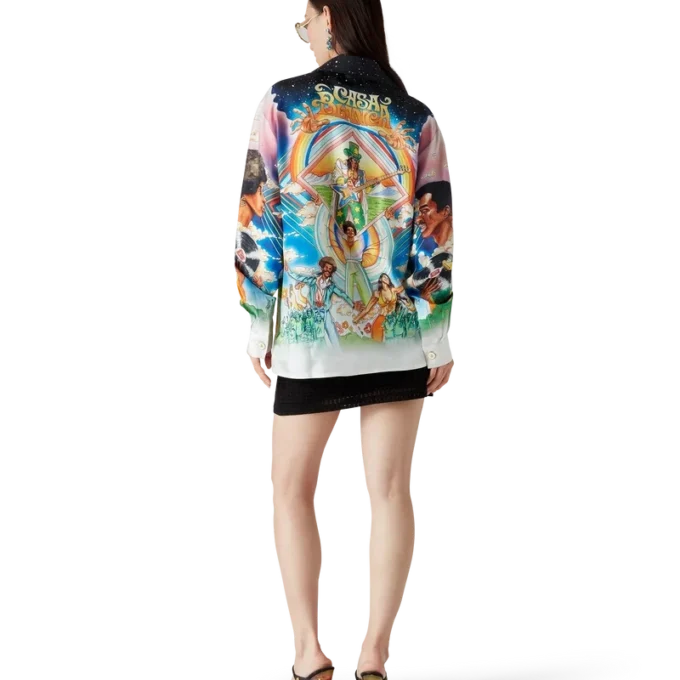 La Musique Langarm-Seidenhemd