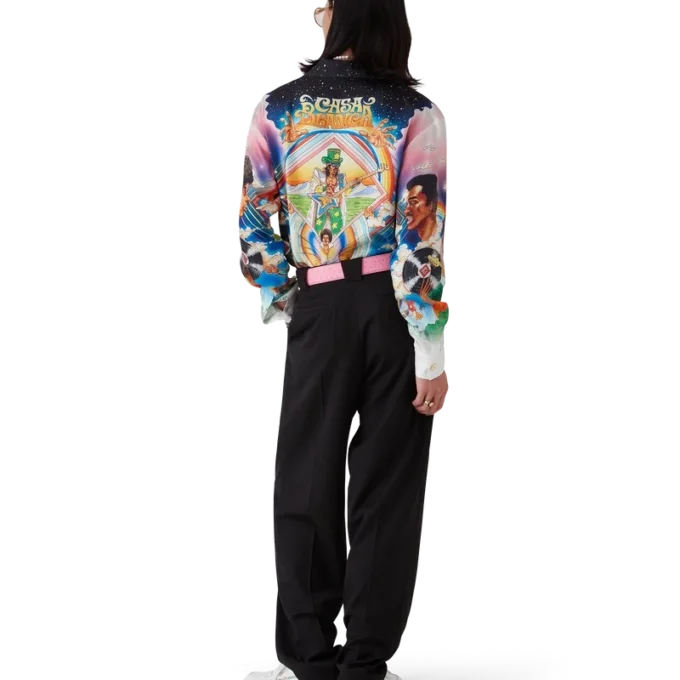 La Musique Langarm-Seidenhemd