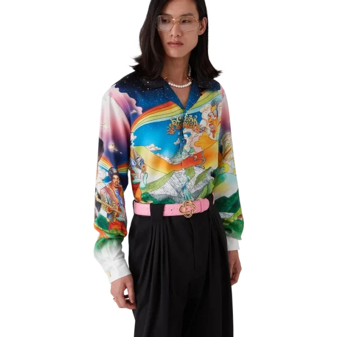 La Musique Langarm-Seidenhemd