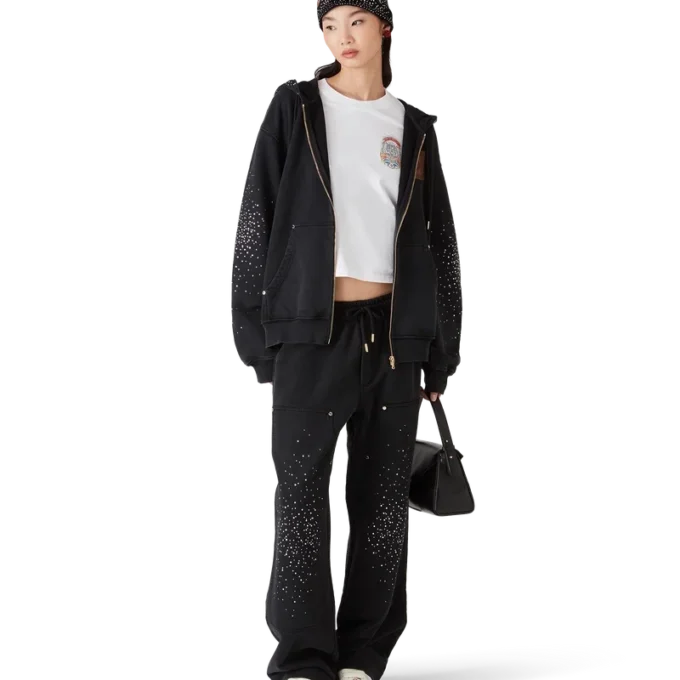 La Pramonition Sweathose mit Kristallverzierung