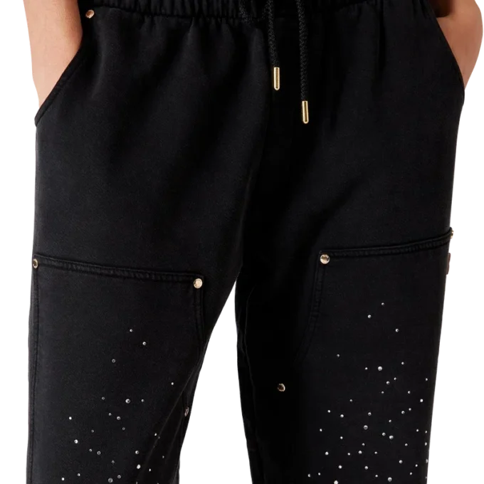 La Pramonition Sweathose mit Kristallverzierung