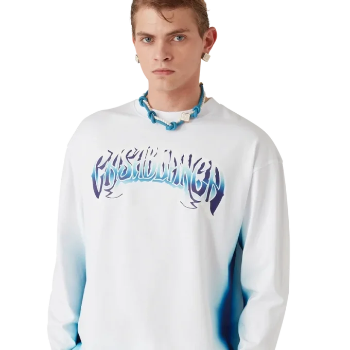 Langarm-T-Shirt „Blue Fade“