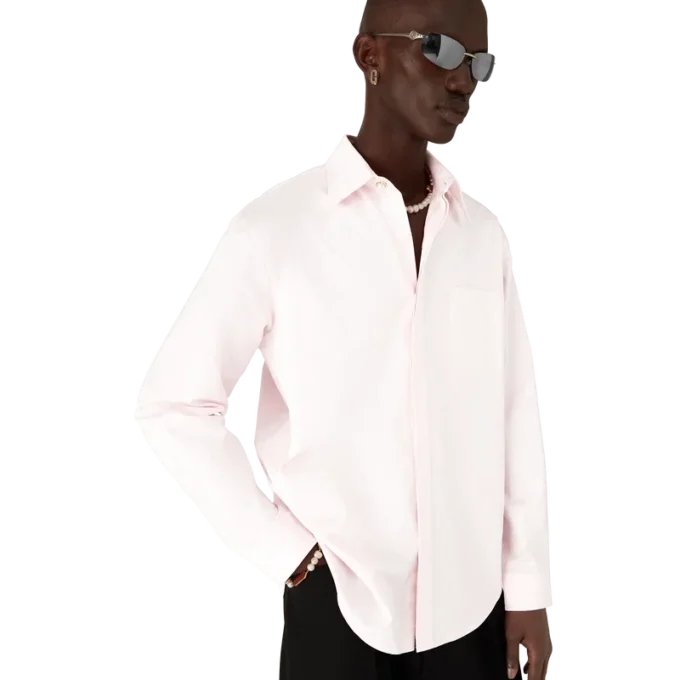 Langarmhemd mit Baumwoll-Monogramm Langarmhemd mit Baumwoll-Monogramm